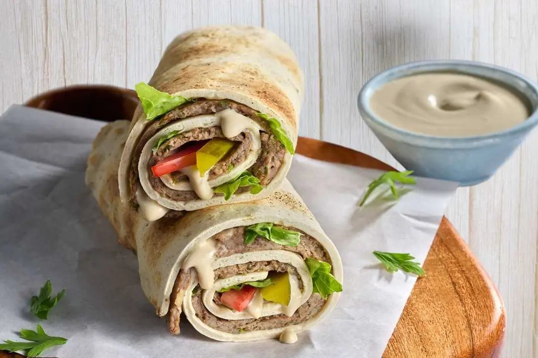 Kafta Lita with Hummus Wrap