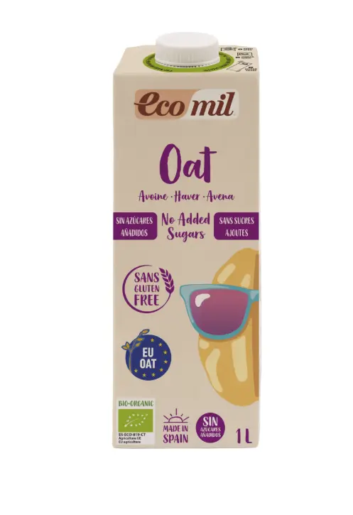 Ecomil Oat Drink No Added Sugar Gluten Free Bio 1L