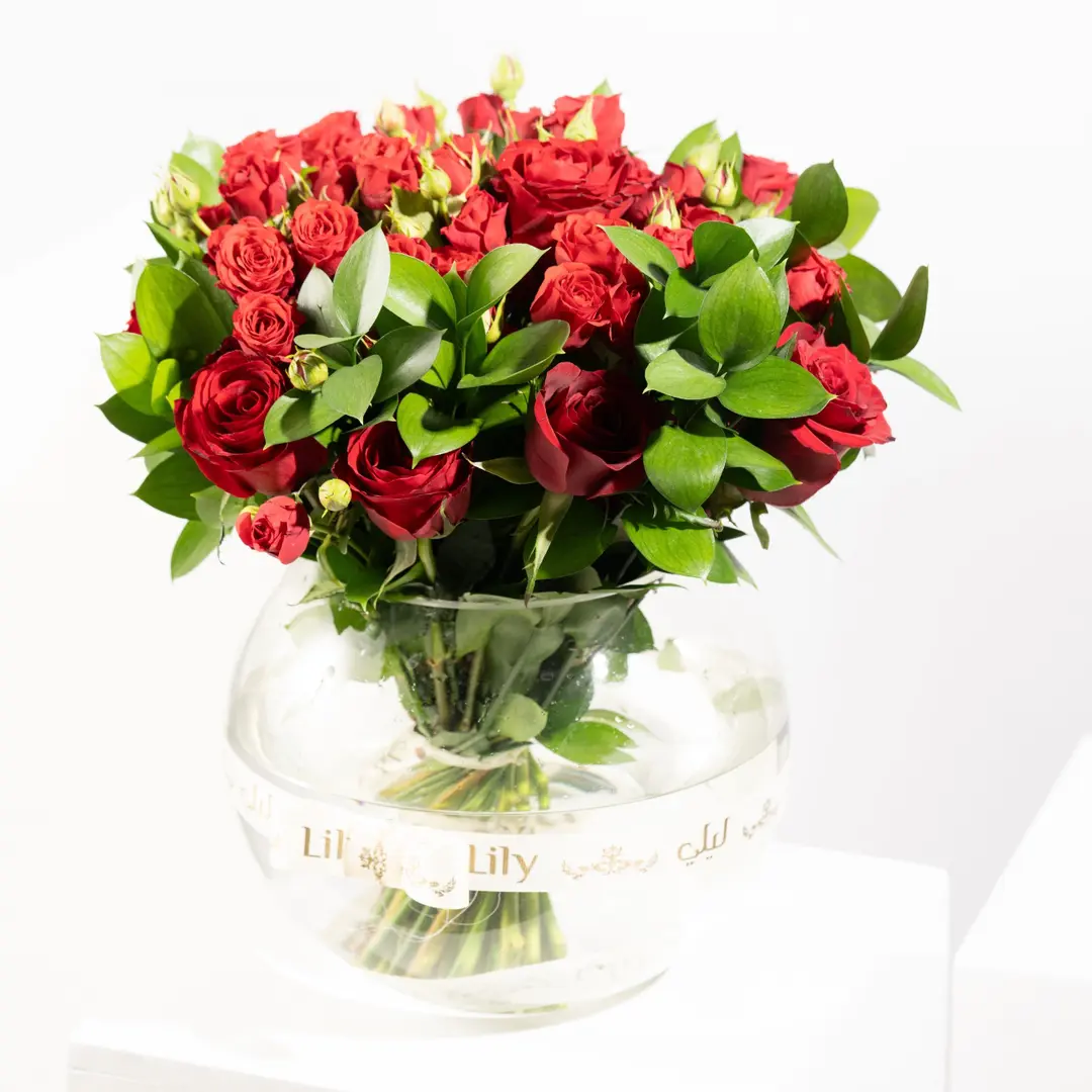 Red Heart - Round Vase