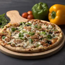 Tuna and vegetable pizza