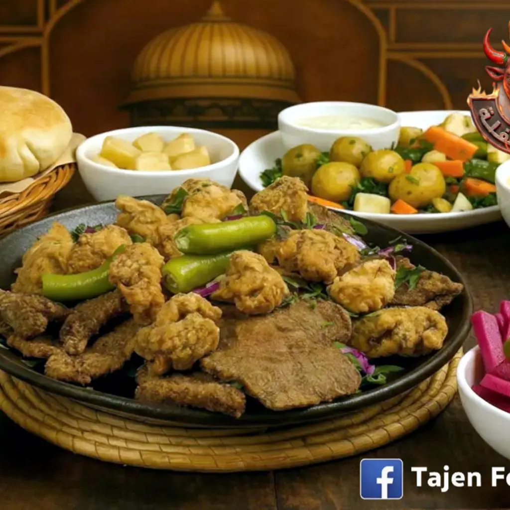 صحن كبدة بانيه مع مخ