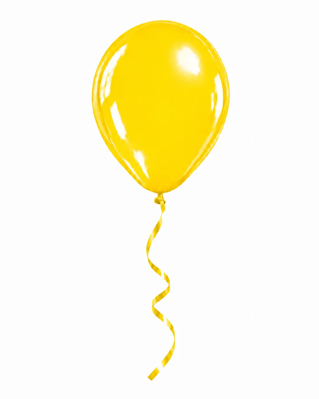 Yellow Helium Balloon