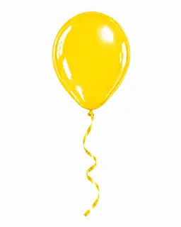 Yellow Helium Balloon