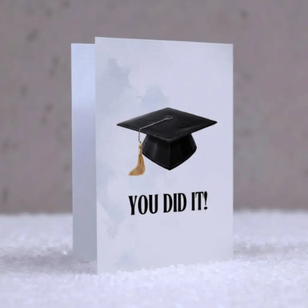 Graduation Cap You Did It Card