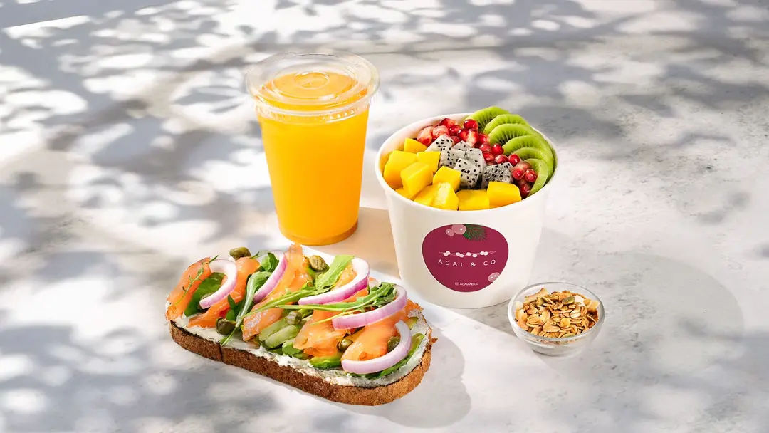 Signature Acai Bowl + Avo Toast + Drink