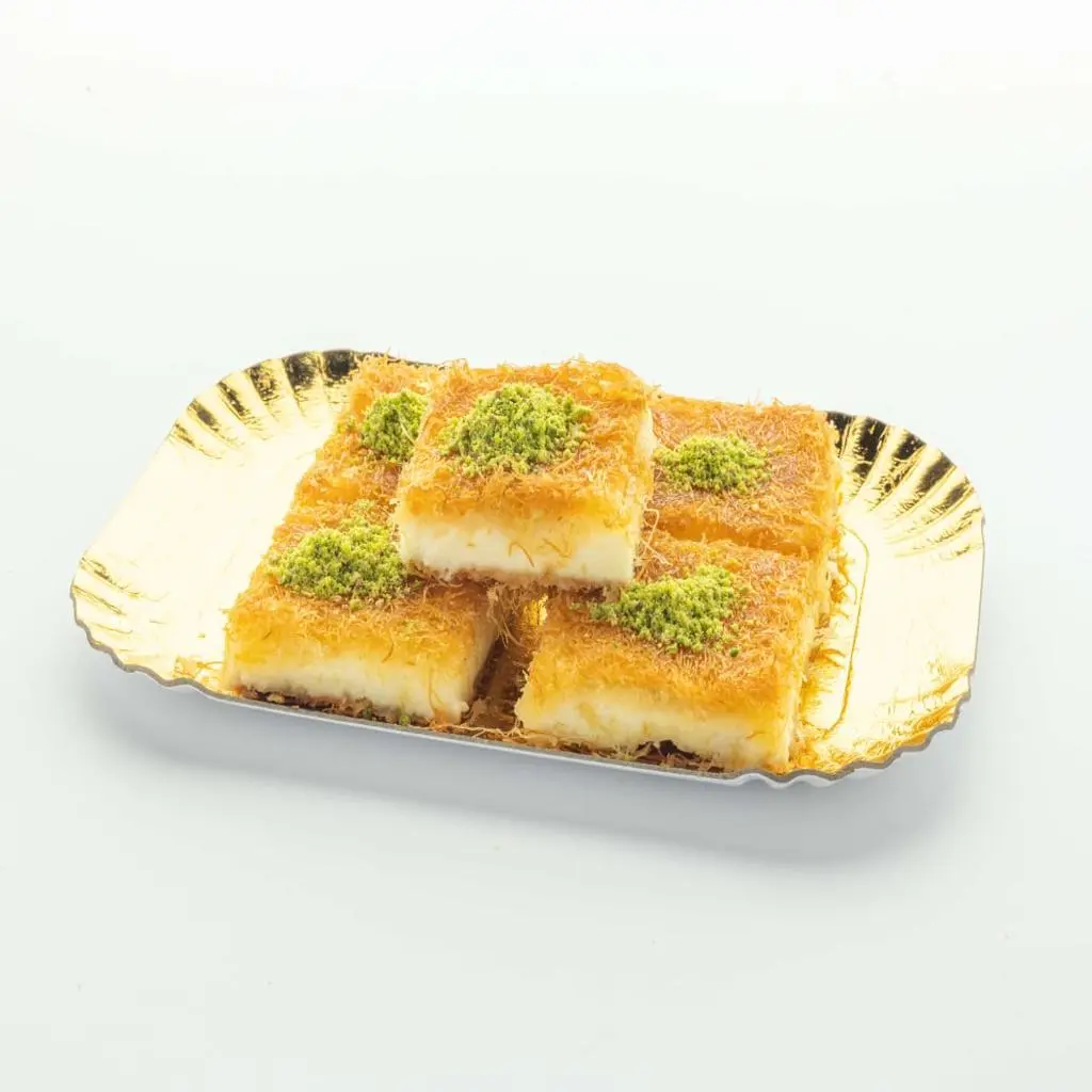 Coarse Kunafa with Clotted Cream and Cheese