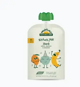 Natureland Fruit Puree - Apple Mango Banana 100g