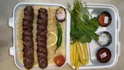 Meat kebab meal