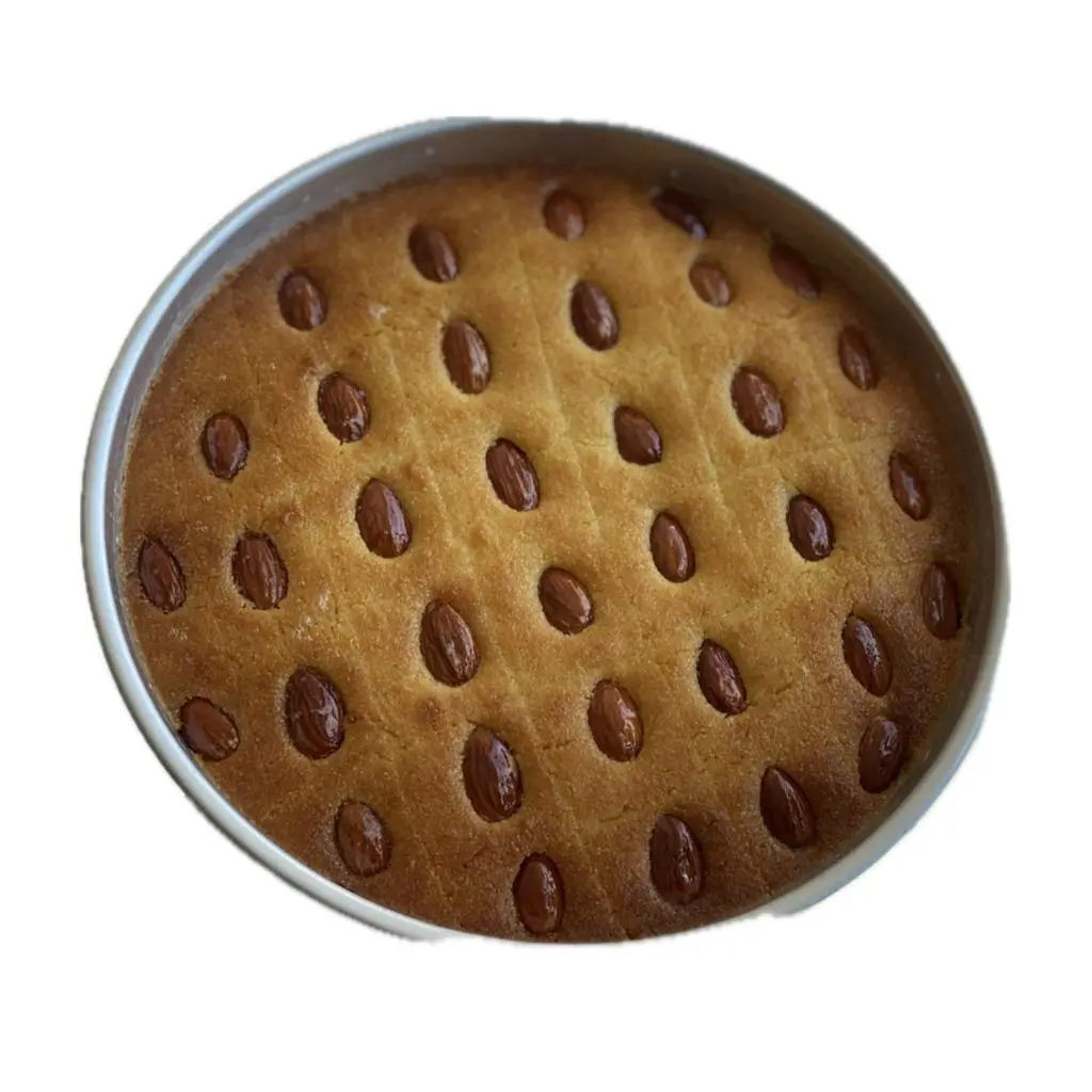 صحن بسبوسة اللوز