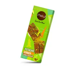 Pistachio kunafa milk chocolate bar