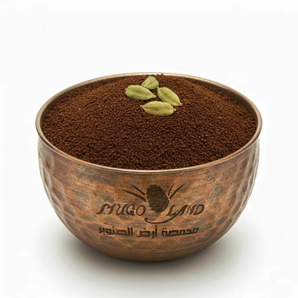R906 grams of medium roasted ground Turkish coffee with cardamom