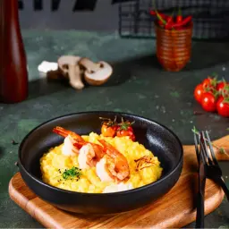 زعفران ريزوتو روبيان