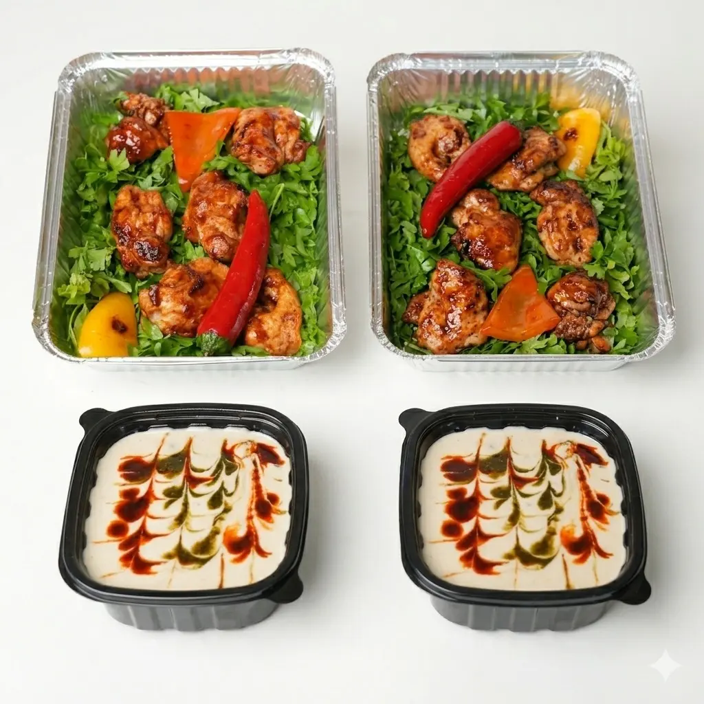 Shish Tawook + Shish Tawook + 2 Tahini + Bread