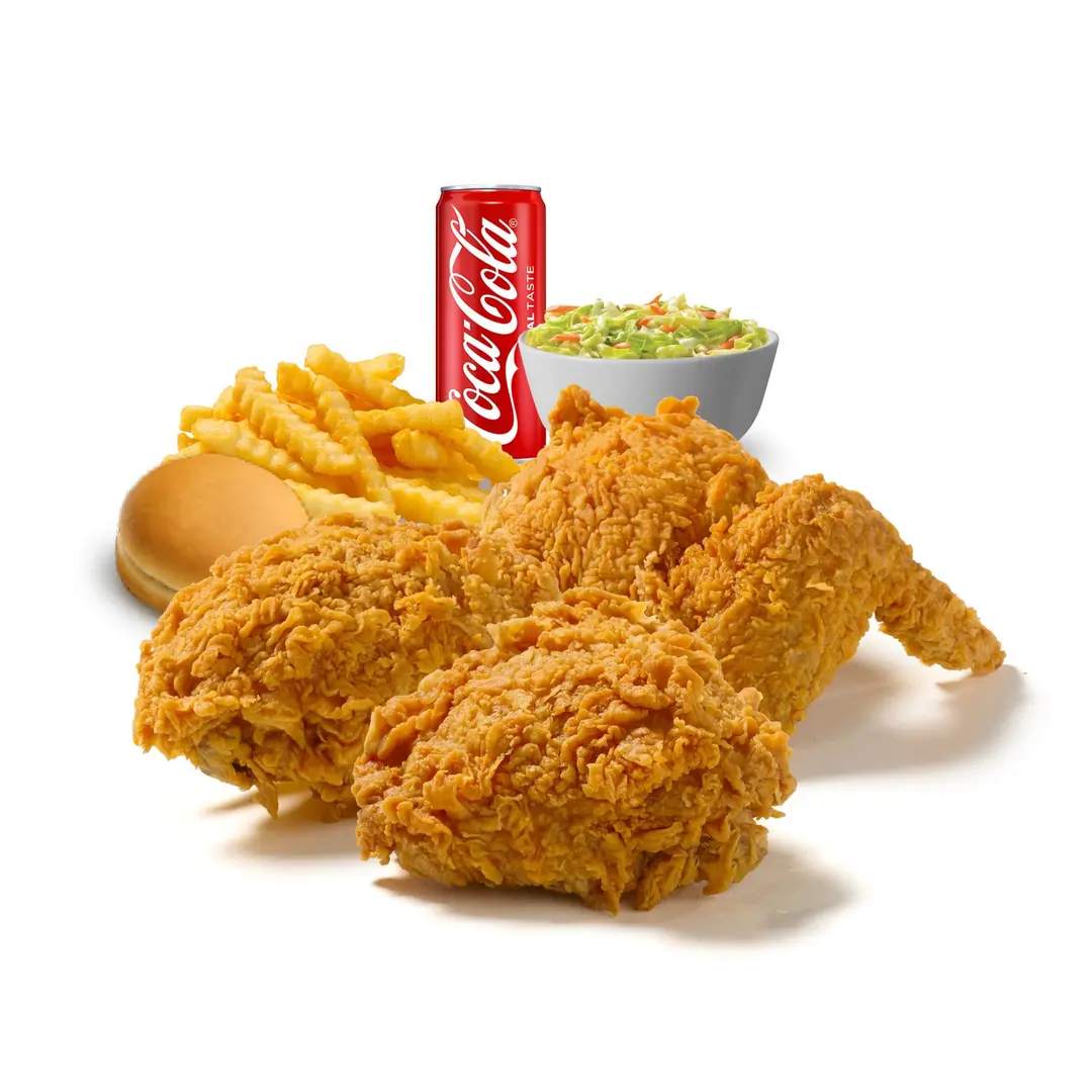 3 Pieces Broasted Chicken Meal