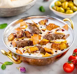 Kebab and Eggplant Fatteh