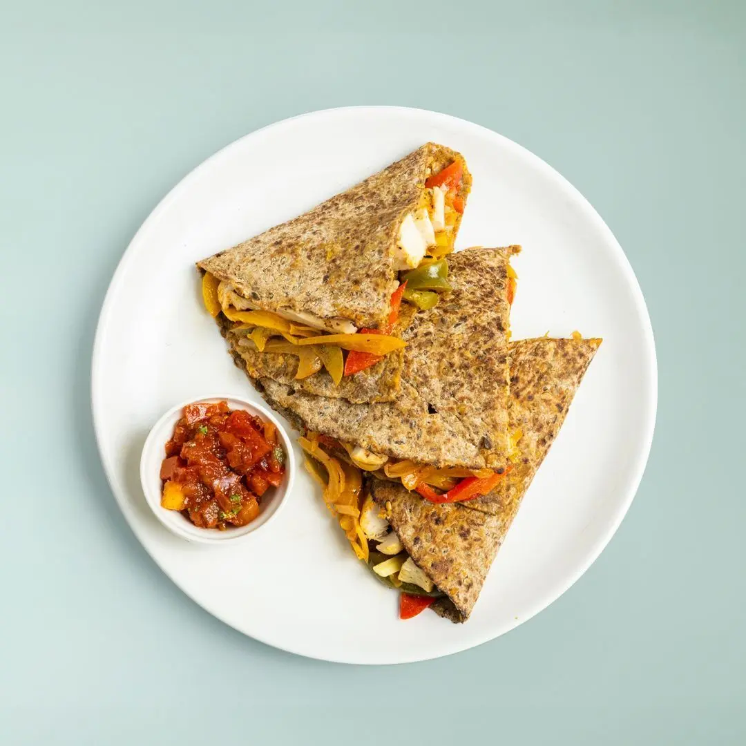 High Protein Chicken Quesadilla