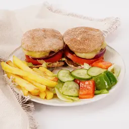 Chicken Burger With Cheese Meal
