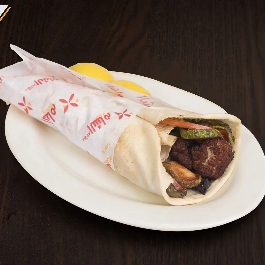 Falafel sandwich with mixed fries