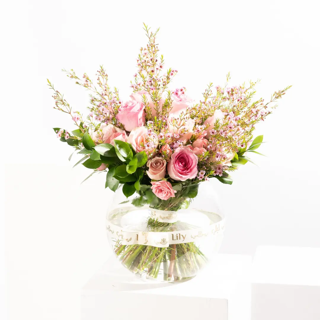 Round Pink Vase