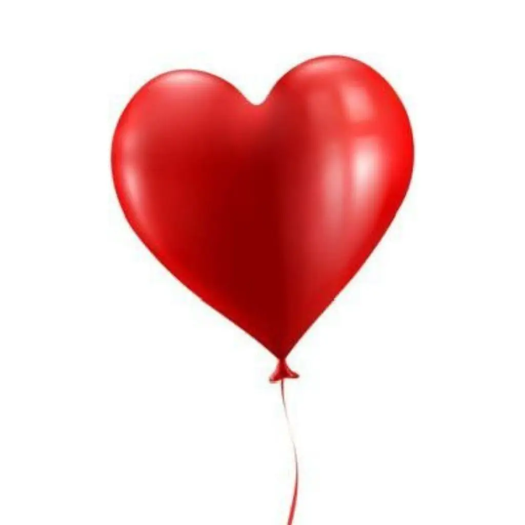 Red Heart Helium Balloon