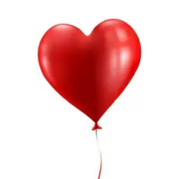 Red Heart Helium Balloon