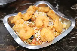 Chefs Pasta with Fried Jumbo Shrimp
