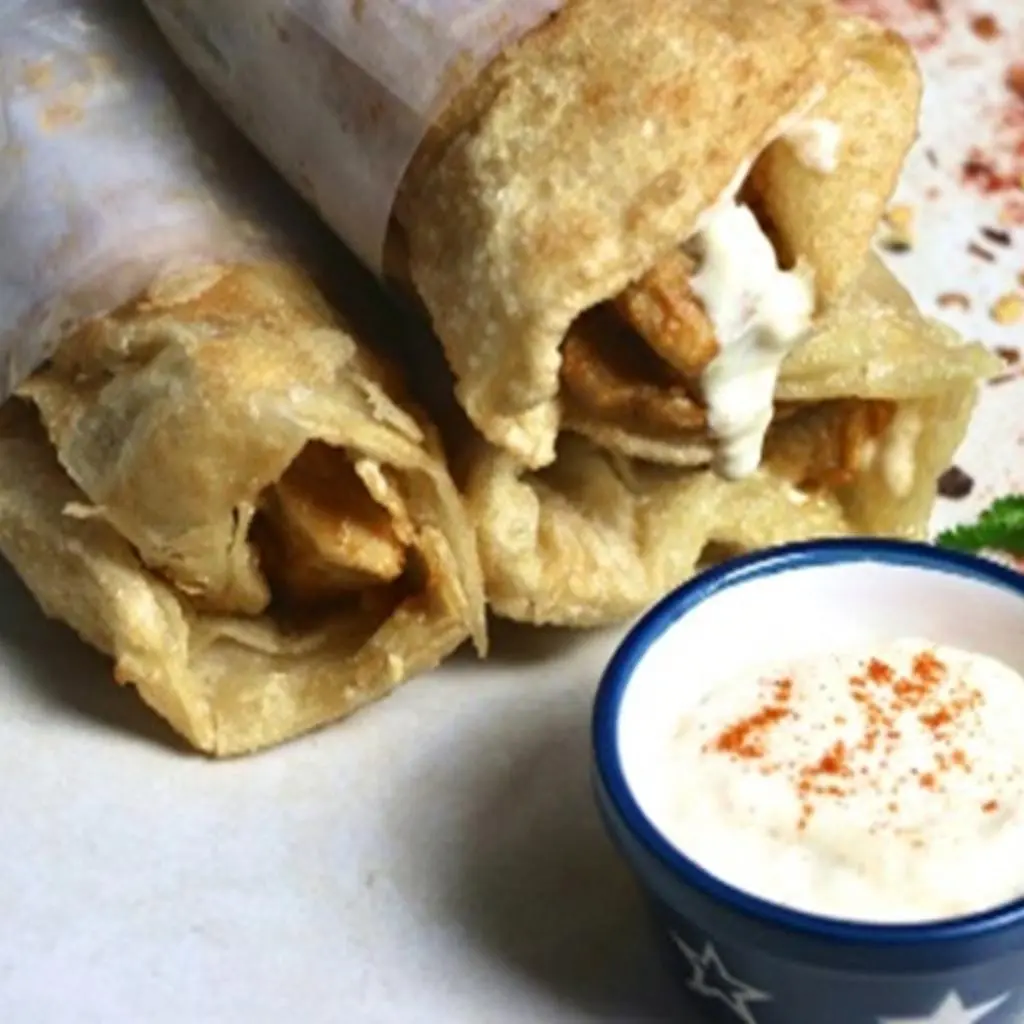 Shish Tawook With Mayo and Garlic Sandwich Roll