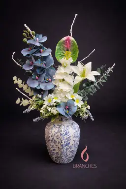 239 Blue Elephant Vase