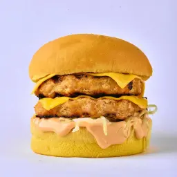 Double Chicken Burger with Potato Bread