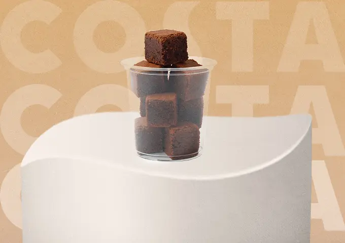 Mini Brownies in a cup