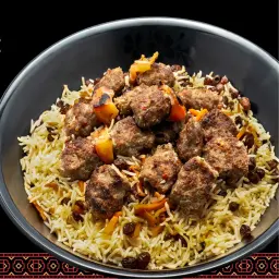 كباب لحم غنم طازج مع الرز