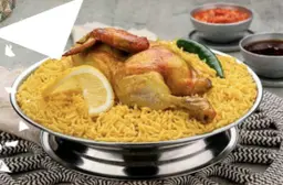 مندي دجاج مع رز (نصف حبة)
