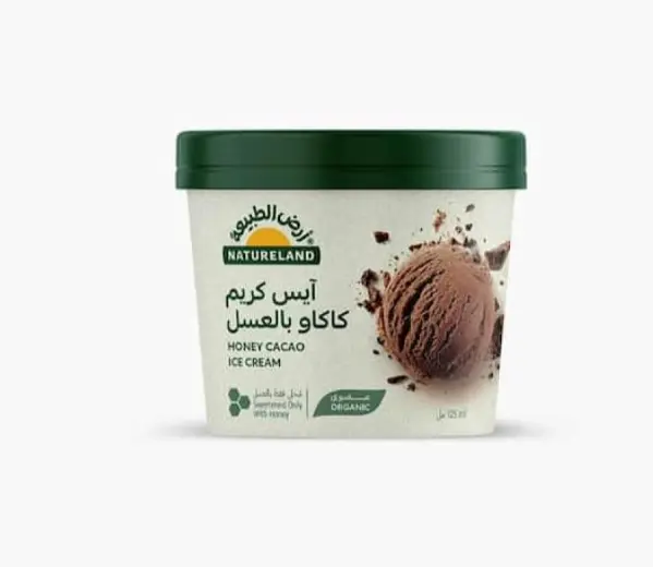 آيس كريم كاكاو بالعسل ١٢٥مل عضوي