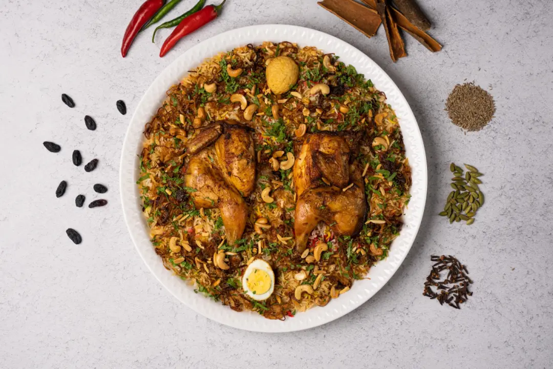 حبه دجاج شواية - رز برياني