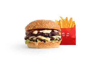 J Burger with Fries