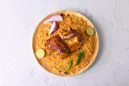 Half - Grilled meat with rice