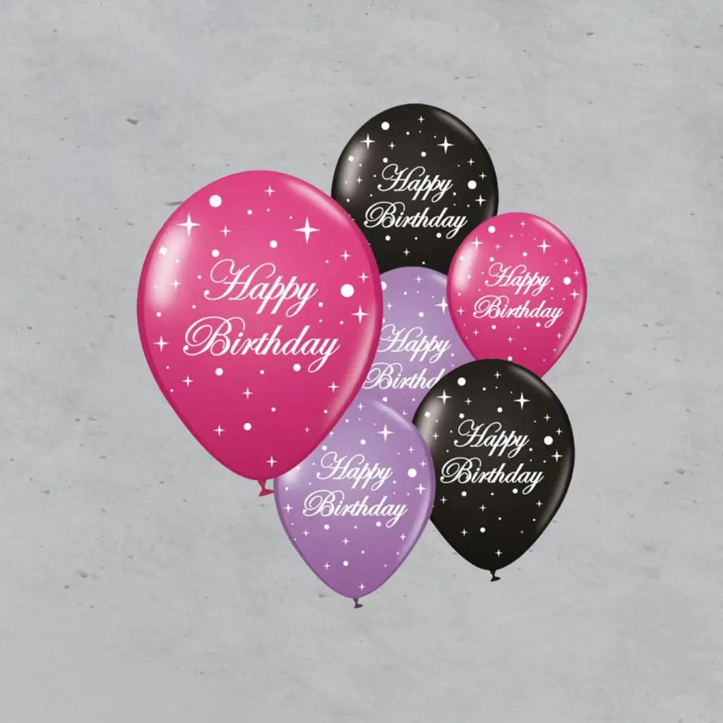Latex Happy Birthday Stars Balloon - 2