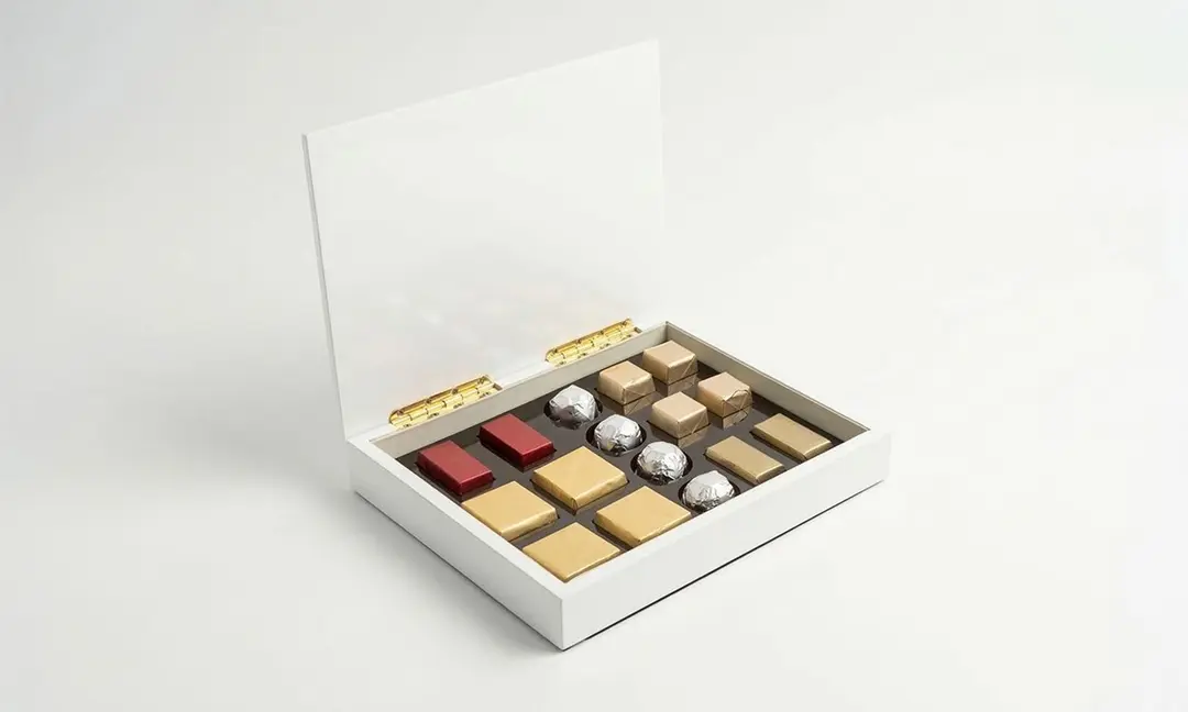 Premium White Wooden Box Assorted Chocolates
