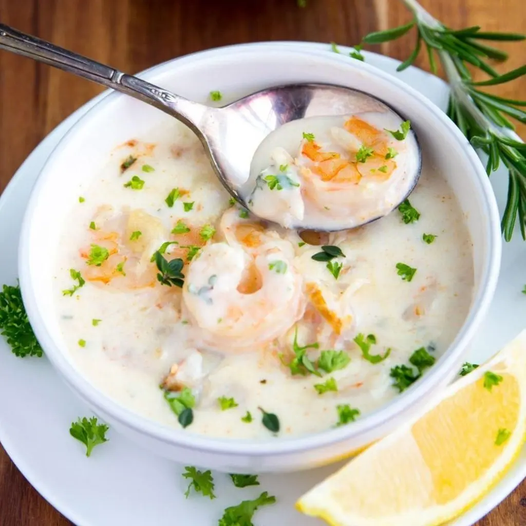 Fish And More Shrimp Soup With Cream