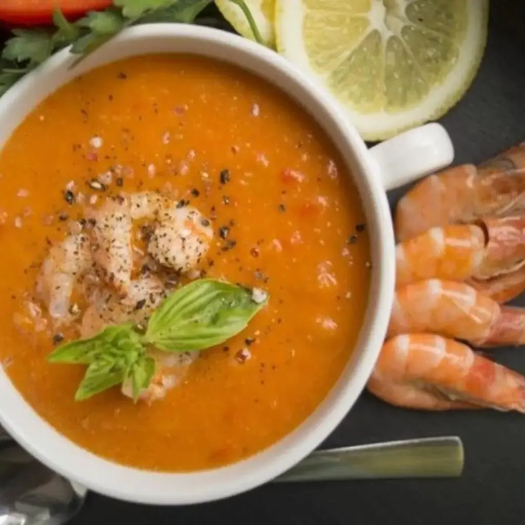 Spicy and Sour Shrimp Soup