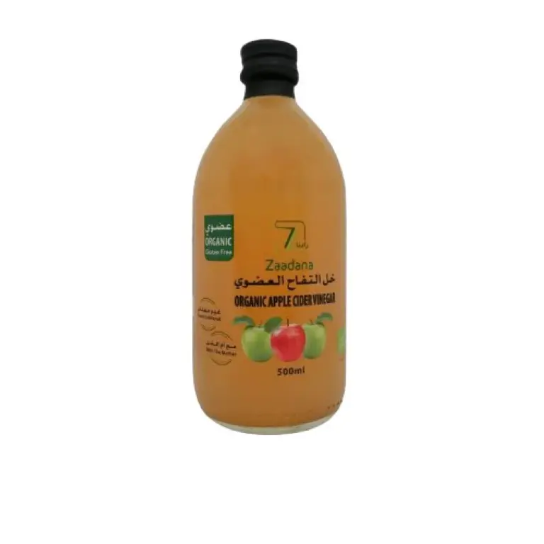 خل التفاح العضوي زادنا 500 مل