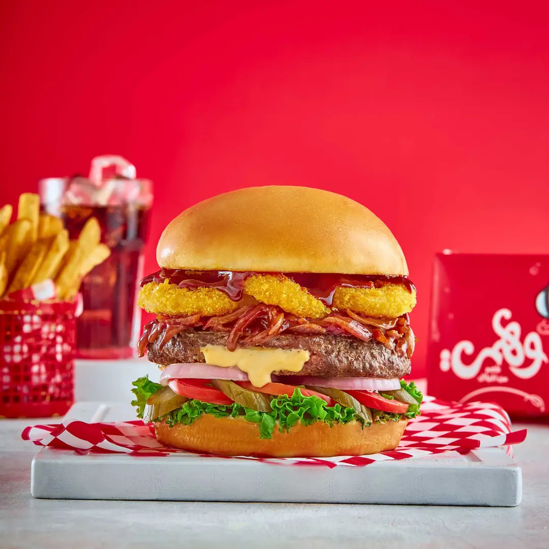 BBQ & Onion Rings Burger