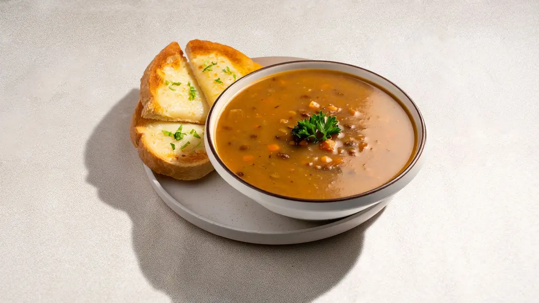 شوربة العدس البني