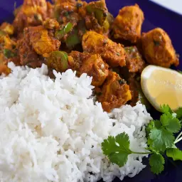 Deshi Chicken Curry with Rice, Vegetable, Dal & Salad