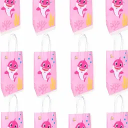 أكياس هدايا بيبي شارك وردي