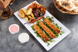 كباب دجاج على الحطب