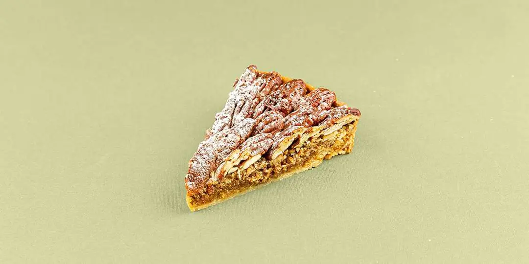 Piece of pecan tart