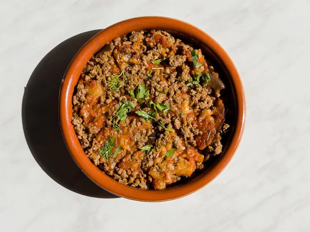 Musakhan with minced meat
