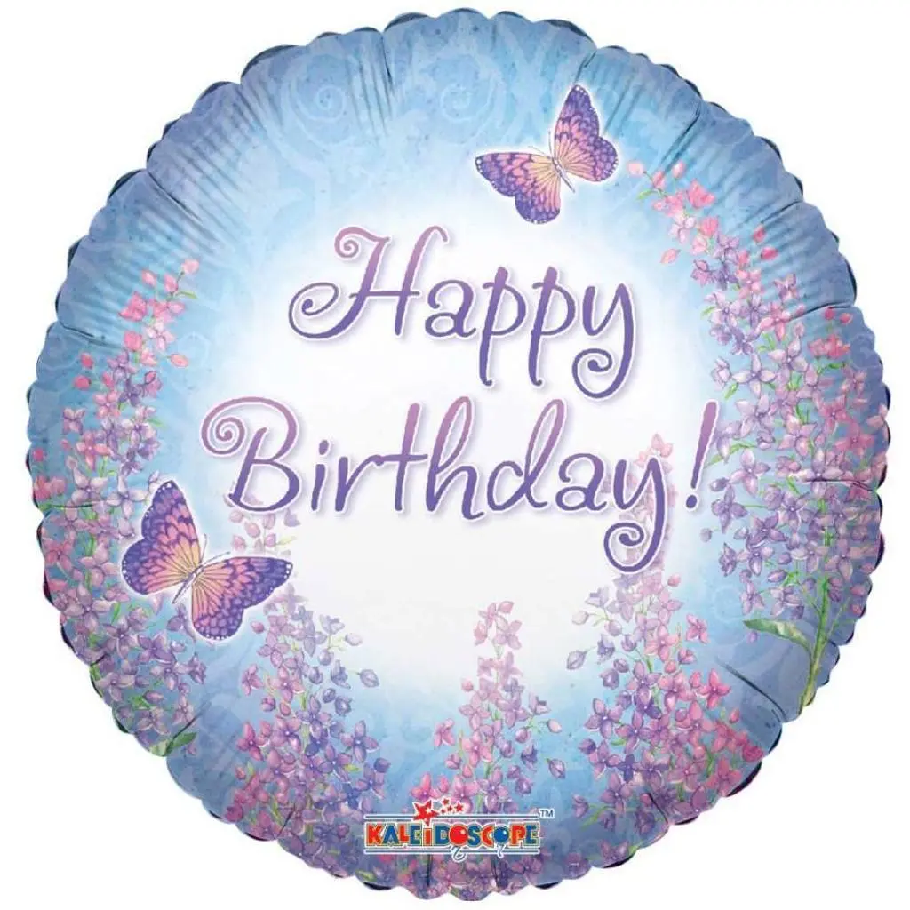 Mauve Butterfly Birthday Balloon