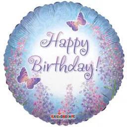 Mauve Butterfly Birthday Balloon
